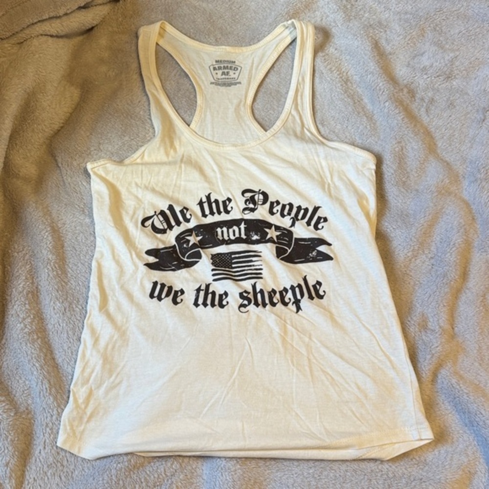 Armed AF || “We the people, Not we the sheeple” Racerback Tank (M)